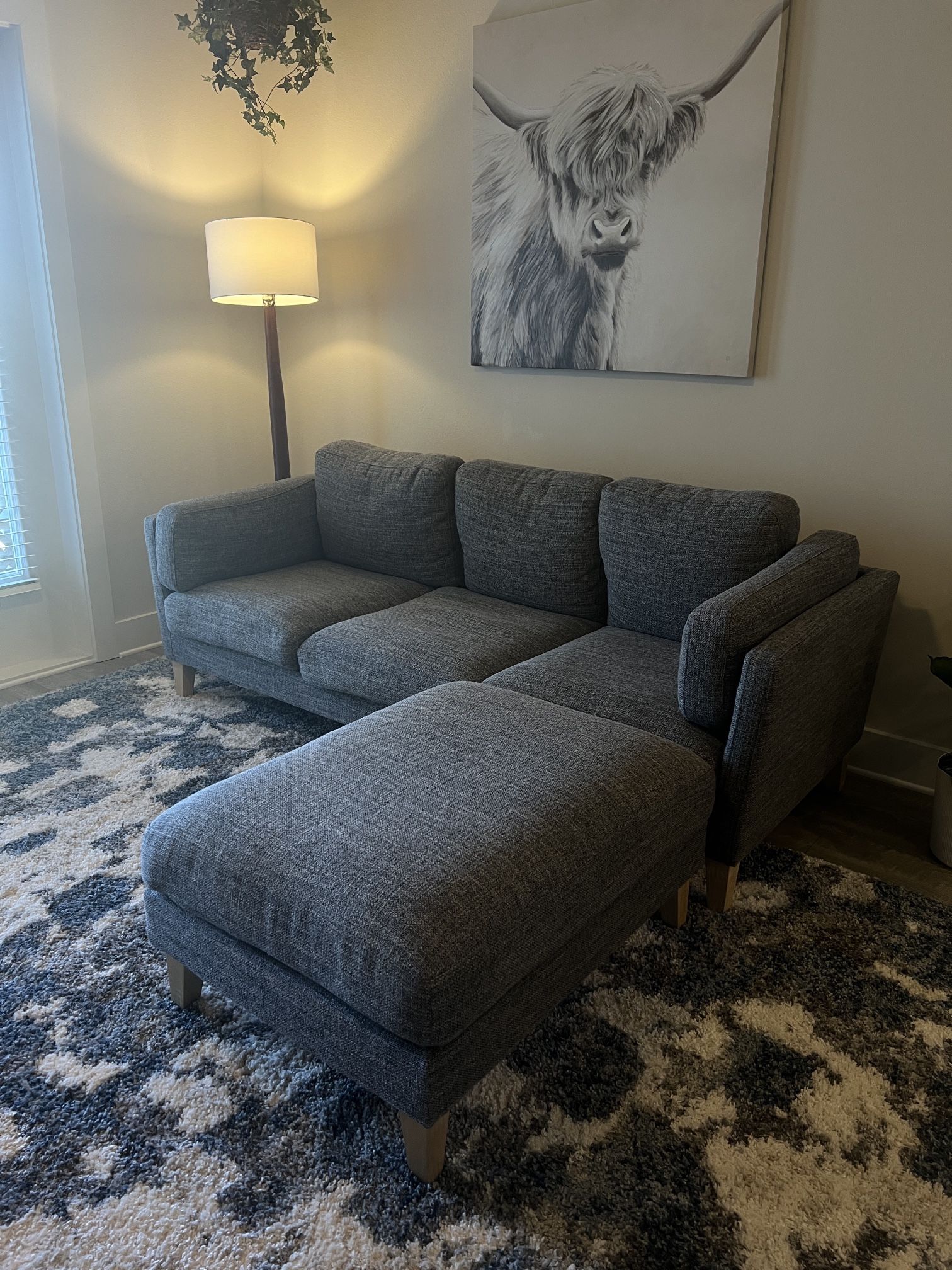 Sectional Couch (Marled Grey) - World Market