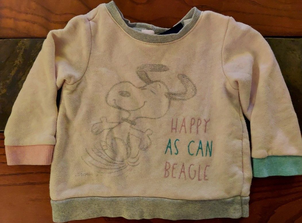 Baby Gap Snoopy Peanuts Sweatshirt 18-24 Months
