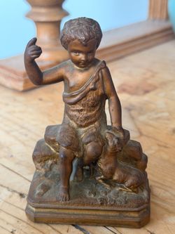 French Art nouveau small little regule Shepherd