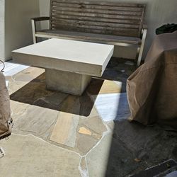 Outdoor Cement Coffee Table