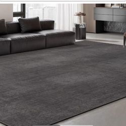 8/10 Solid Gray Rug Carpet 