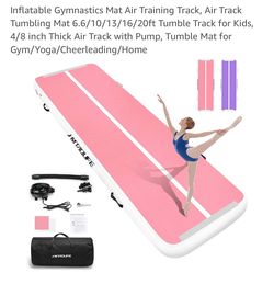 Inflatable gymnastics mat
