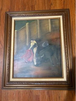 Vintage artist kupper oil painting