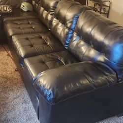 Black Leaether Couch