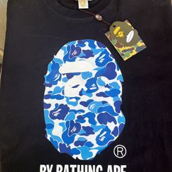 Bape ABC Blue camo Bathing Ape T-shirt (Large$