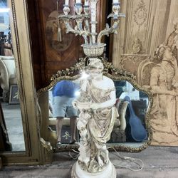 Large Vintage Italian Figural Floor Lamp 