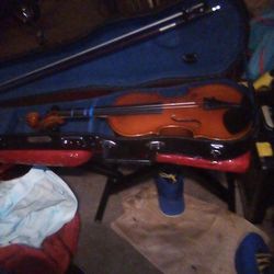 Violin Case & Bow.