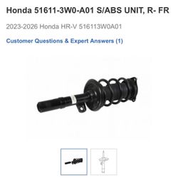 2023-2026 Honda HR-V // S/ABS UNIT, R- FR // 