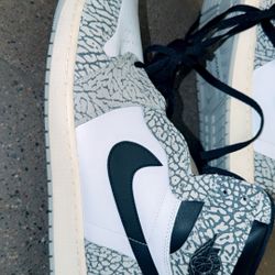 Nike Air Jordan 1 Retro High OG Cement Tech Grey-Black Sz 18 
