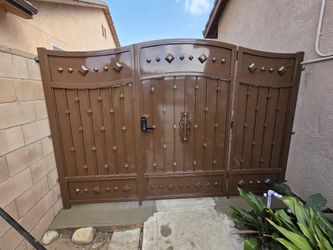 Iron Wrought Fence Slide Gates Doors