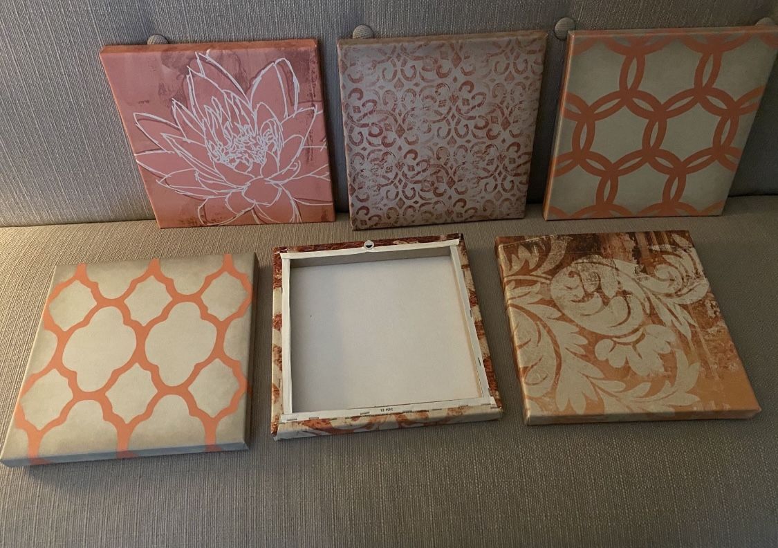 Wall Art (6 Pictures 10” X 10” X 1”)