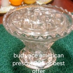 American Pressed Glass Bud Vase