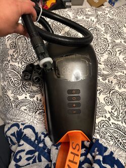 OutdoorMaster Shark 3 Paddle Board Pump Electric 74Wh- 3'50" Fast Inflation 74Wh Rechargeable SUP Air Pump, One Charge for 4 SUPs,12V/15.8V DC Input, 