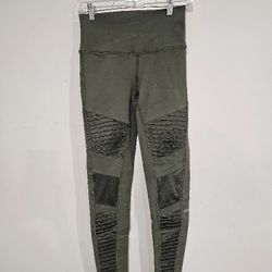 Womens Alo Olive Moto Leggings