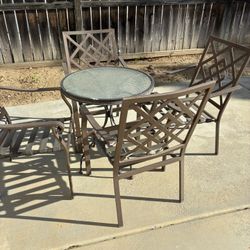 NEED GONE PATIO TABLE & CHAIRS AS IS SEE PICTURES 
