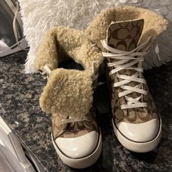 High Top Sherpa Lined Sneakers 