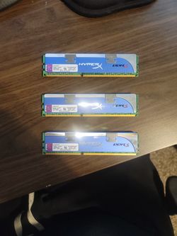 Kingston Hyper X DDR3 6GB TOTAL RAM
