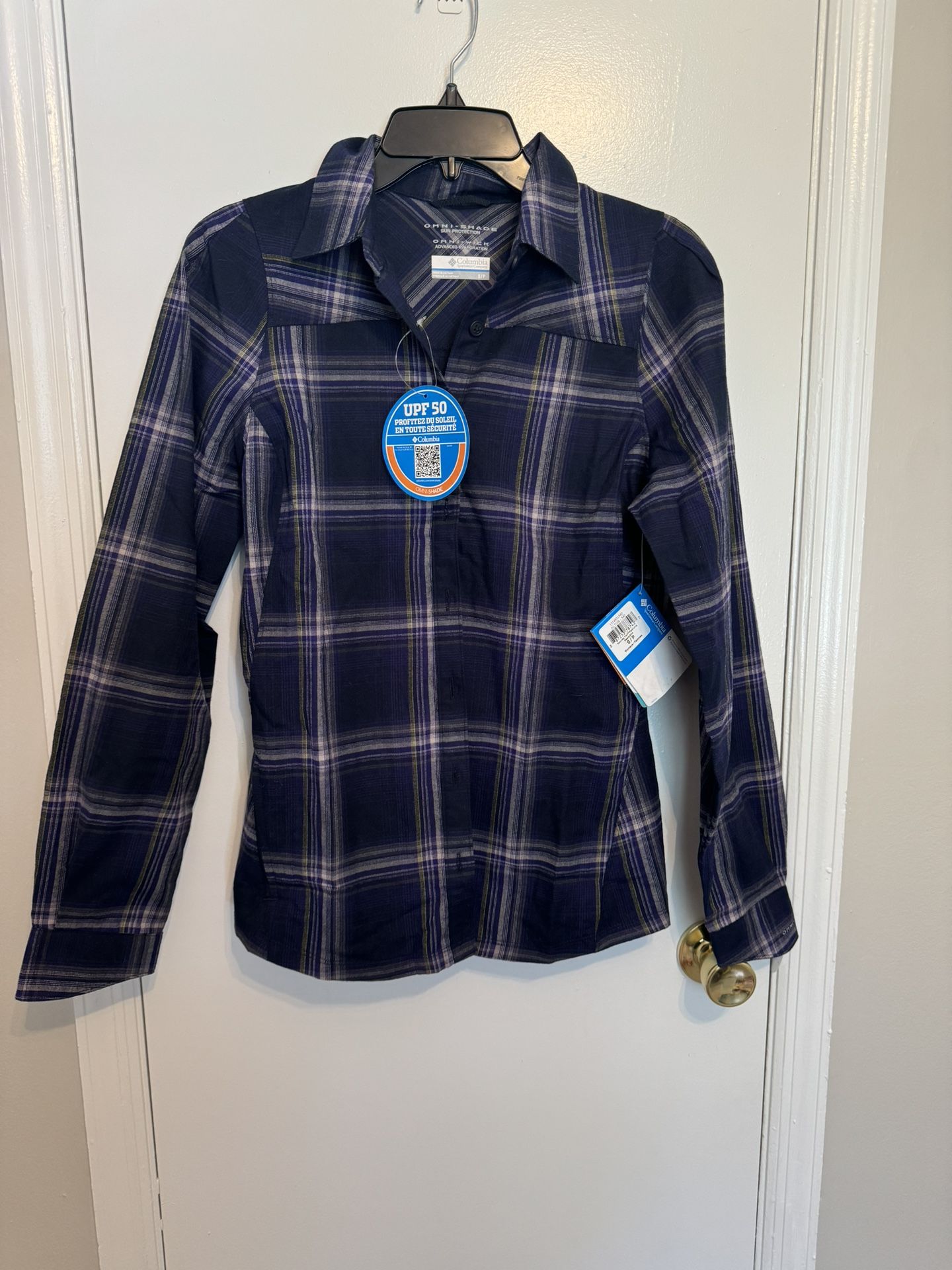 Columbia Blue Ridge Plaid Shirt Long-Sleeve Women's Small