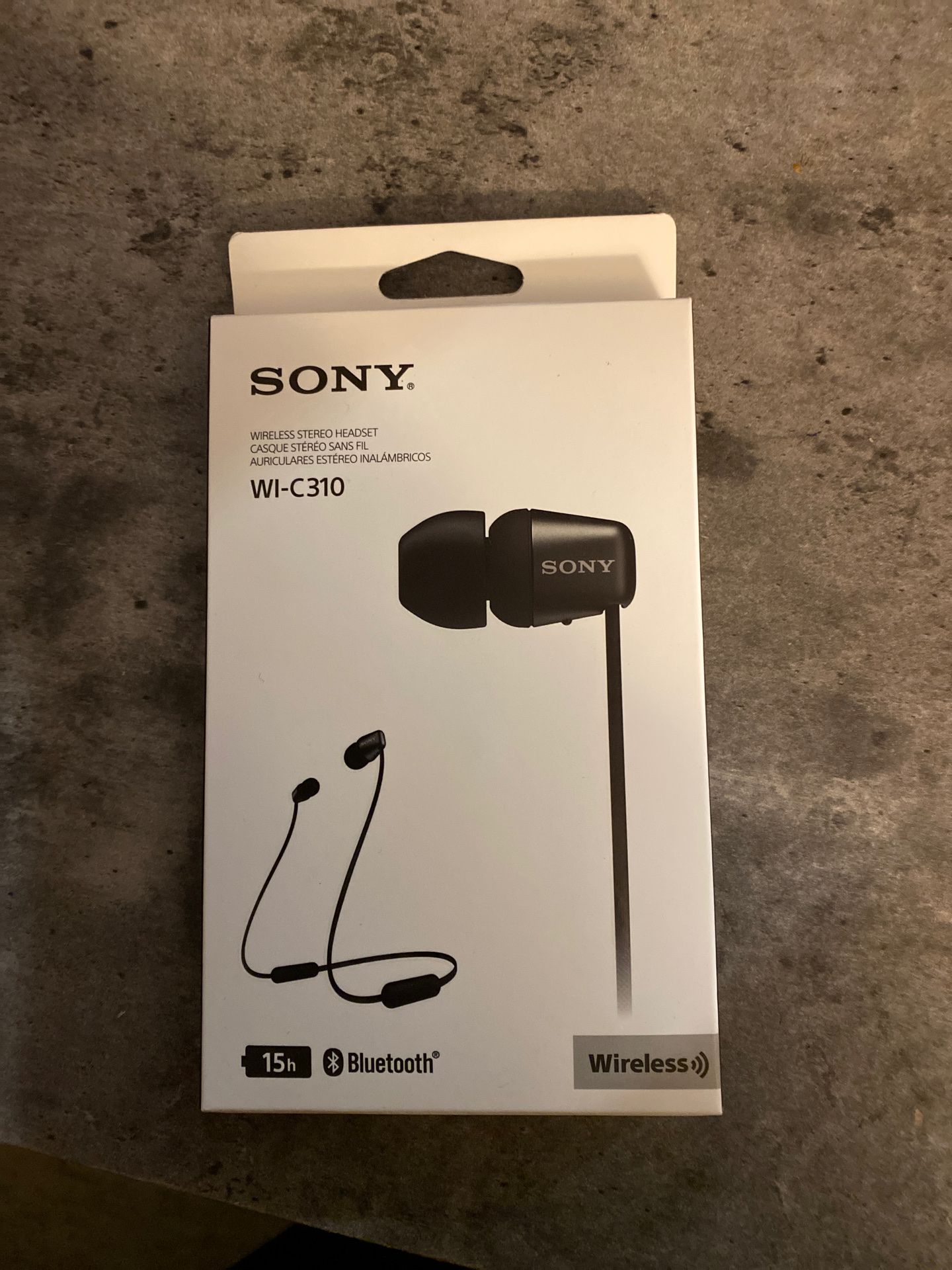 Sony WI-C310/B Bluetooth Wireless In-Ear Headphones w/Mic.