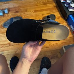 Black Birkenstock Bostons Size 12