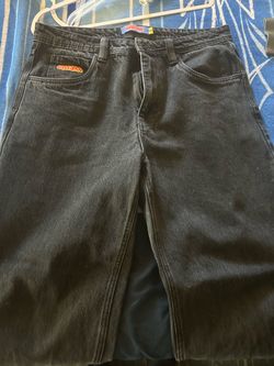 Empyre Modern Black Loose Fit Skate Jeans