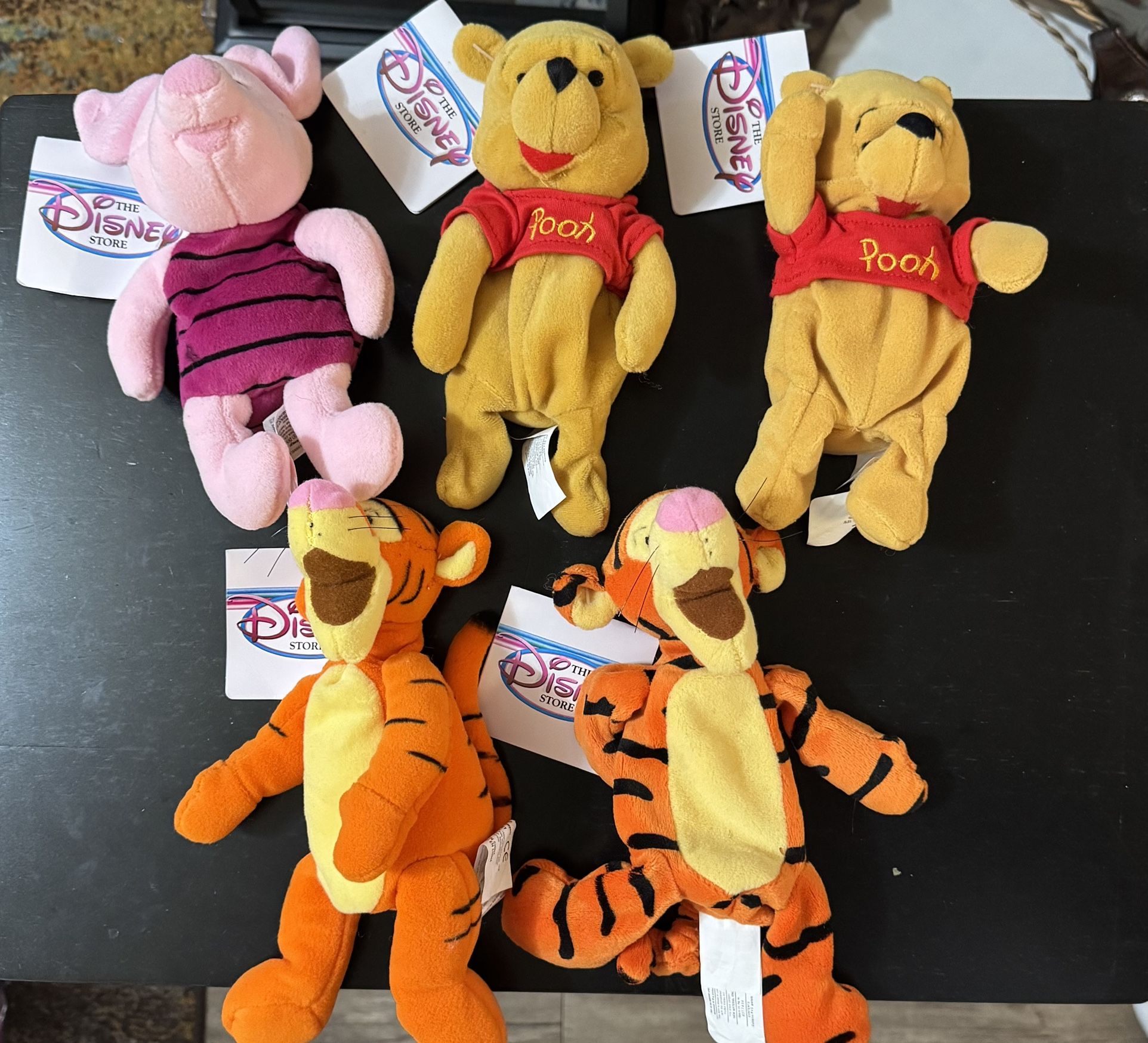 The Disney Store Mini Bean Bag Plush Character.Brand New With Tags. Made Exclusively For The Disney Store and Disney Theme Parks.  Set Of 5 $50.00 OTO