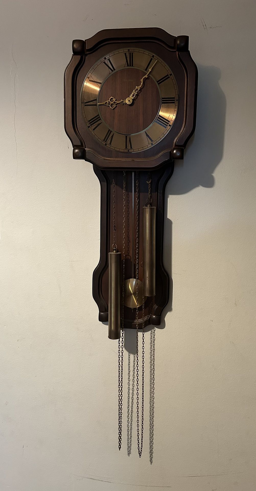 Vintage Hermle Pendulum Wall Clock 