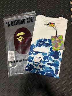 BAPE white and blue camo tee, Size medium #streetwear #camouflage