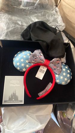 New Harveys Designer Disney Americana Limited Release Minnie Mouse Ear Headband