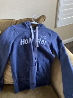 Blue Hollister zip up hoodie