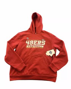 NFL Combine Authentic San Fransisco 49ers Football Red Pullover Hoodie Mens XL