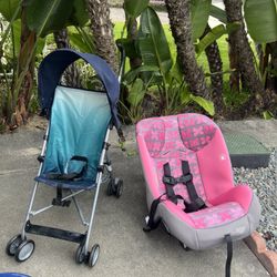 Car Seat And Umbrella Stroller - Barely Used :)