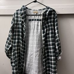 Womens Plaid Jacket Oversized Small 