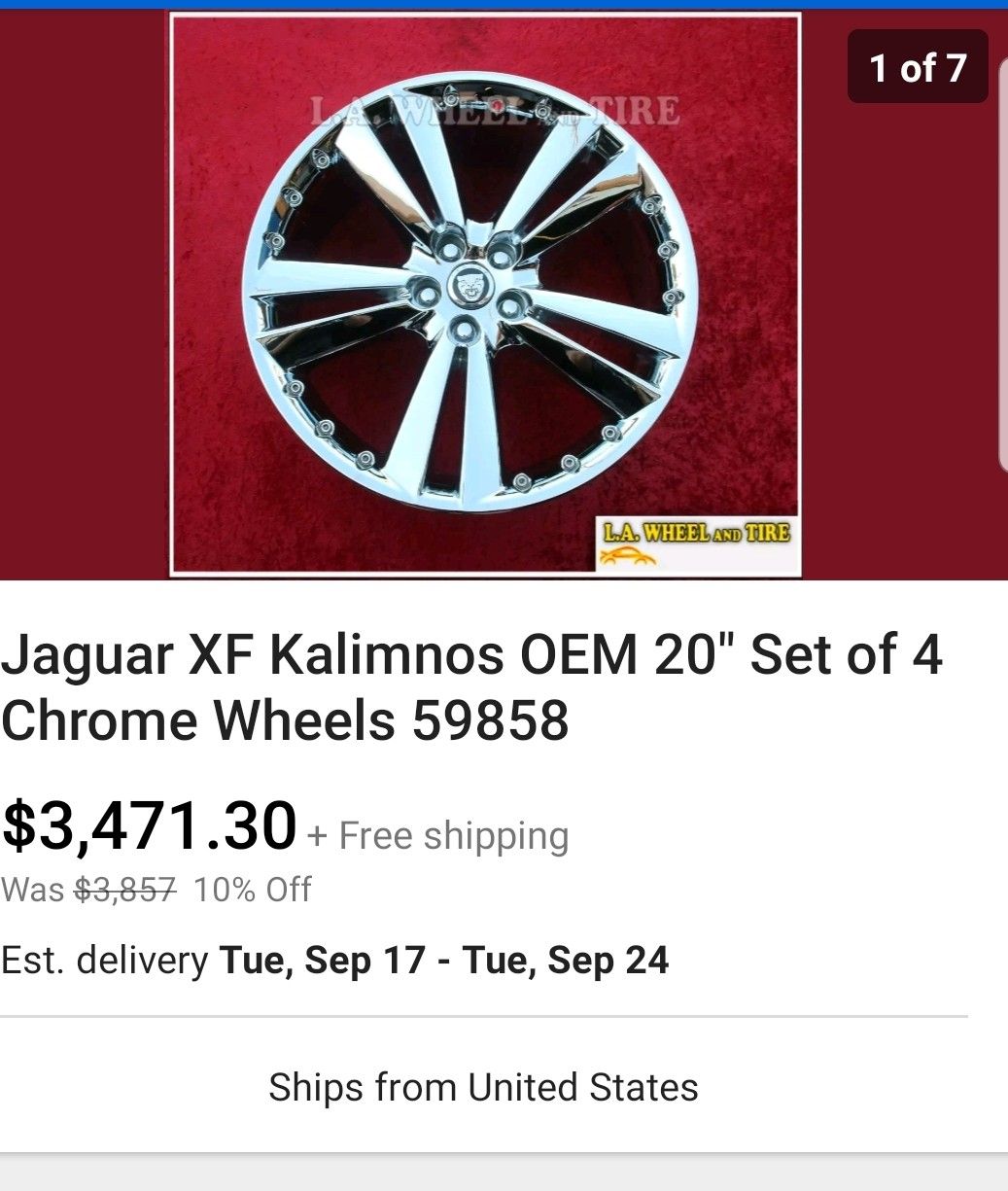 20" OEM JAGUAR RIMS and tires LIKE NEW