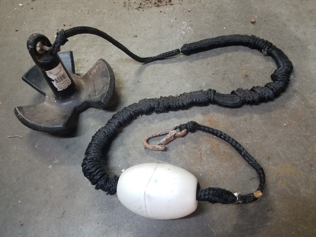 Boat Anchor With Bungee Line