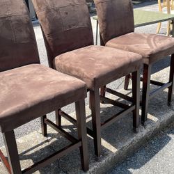 Brown Leather Stools