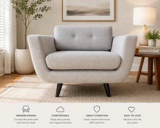 Midcentury modern tufted chair
