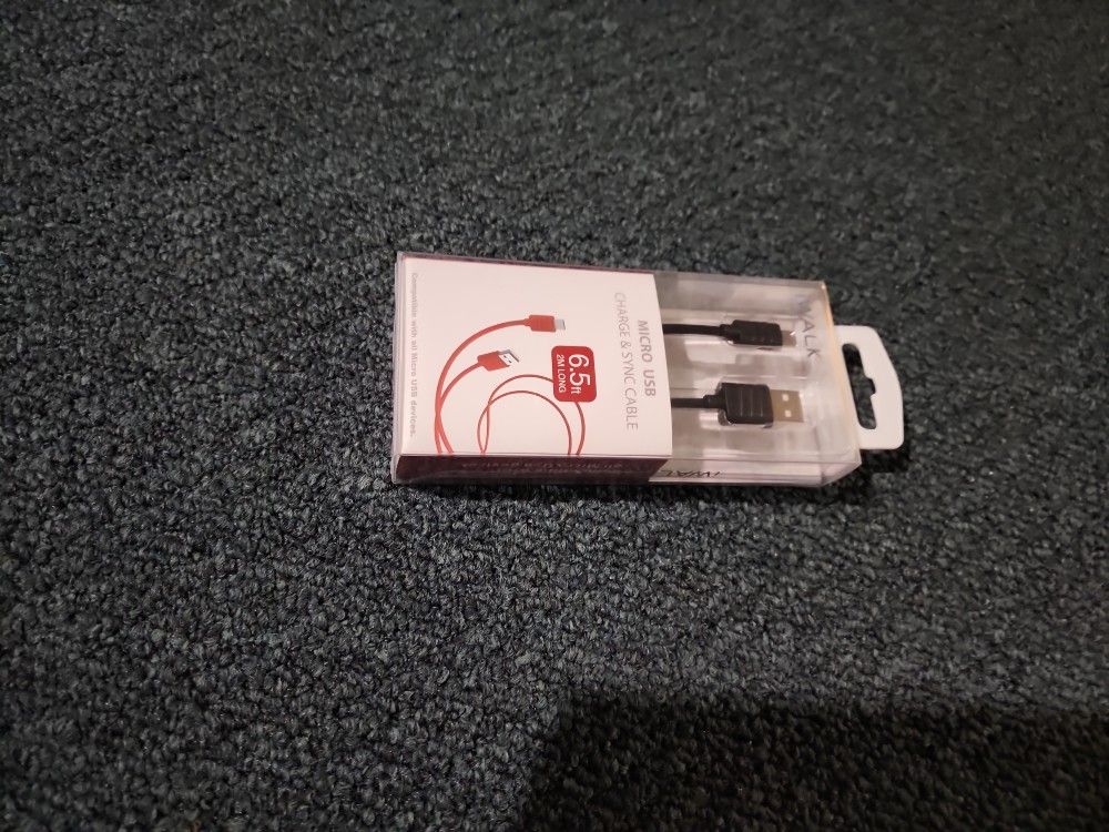 Micro USB Cable 6.5ft Black
