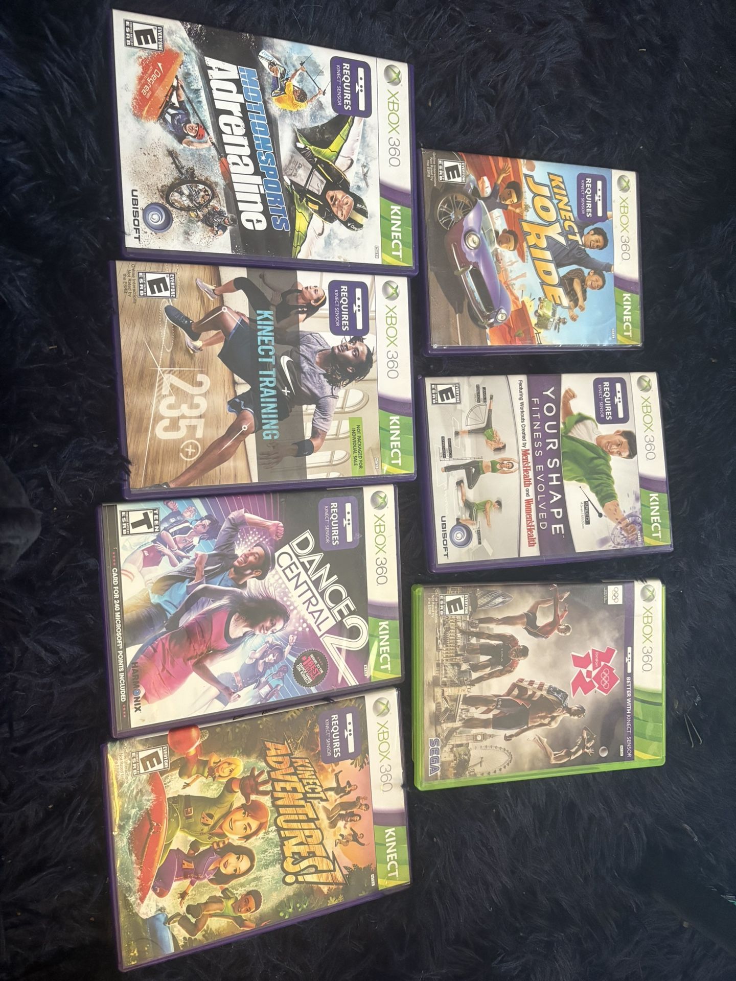 7 Kinect Xbox 360 Video Games - $5 A Piece (Kinect Not Included)