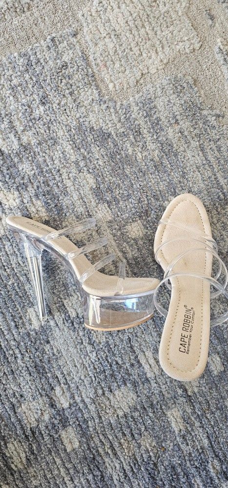 Clear Platform  Heels 
