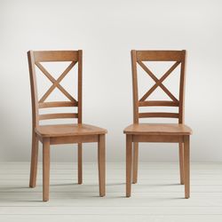 Simplicity Honey X Back Chair (Set of 2)