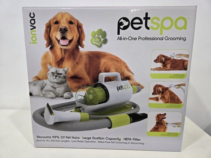 tzumi ionvacâ„¢ Pet Grooming Kit And Vacuum, Dogs, Cats, Long, Short Hair