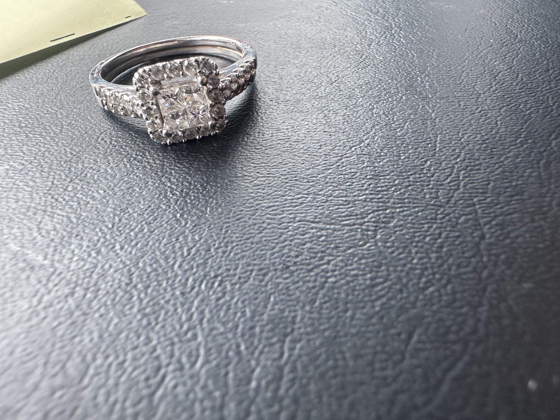 14K White Gold Wedding Ring Set Already Soldered 