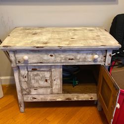 Beautiful Chippy Distressed Farmhouse Cabinet!