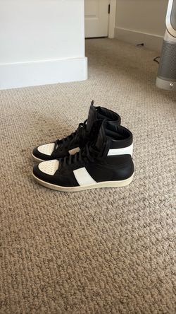 Saint Laurent High-Top Leather Sneakers