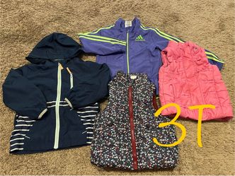 Winter/fall Toddler Girl Clothes Adidas Light Jacket, Vests Size 3T