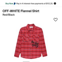 Off White Flannel Shirt “ Graffiti”