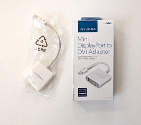 Insignia Mini DisplayPort to DVI Adapter, for Mac (w box)