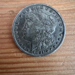 1881 Morgan  Silver Dollar  Coin
