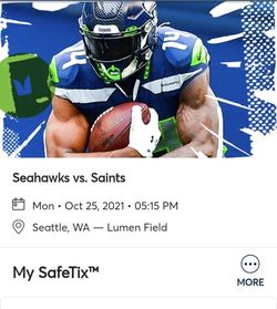 Seattle Seahawks Vs. Saints Monday